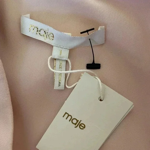 Maje pink blush diamante Rosita shift dress - Picture 8 of 11